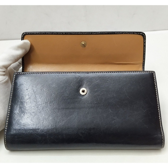 Kate Spade New York Black Leather Credit Card Trifold Wallet - Made in Italy - Picture 10 of 16